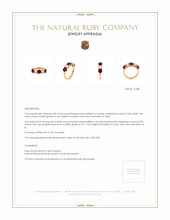 2.02 Ct. Ruby and Natural Diamond Antique Style Ring, 14K Rose Gold Appraisal