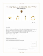 0.63 Ct. Blue Sapphire and Natural Diamond Three Stone Ring, 18K Yellow Gold Appraisal