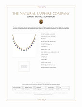 2.30 Ct. Blue Sapphire Accent Stones Necklace, 14K Yellow Gold Scan Report