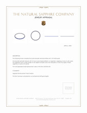 6.10 Ct.Tw.Total Carat Weight Blue Sapphire Tennis/Line Bracelet, 14K White Gold Appraisal