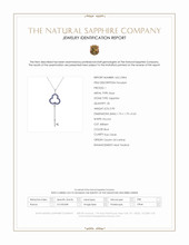 0.90 Ct. Blue Sapphire Accent Stones Pendant, Silver Scan Report