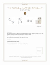 0.10 Ct.Tw. Blue Sapphire Studs Earrings, Silver Appraisal