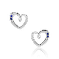 0.10 Ct.Tw. Sapphire Silver earring