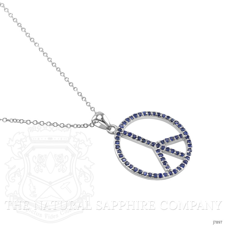 1.70 Ct. Blue Sapphire Accent Stones Pendant, Silver