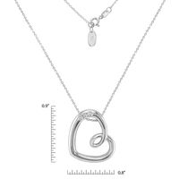 0.15 Ct. White Sapphire Accent Stones Pendant, Silver Image
