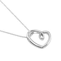 0.15 Ct. White Sapphire Accent Stones Pendant, Silver Image