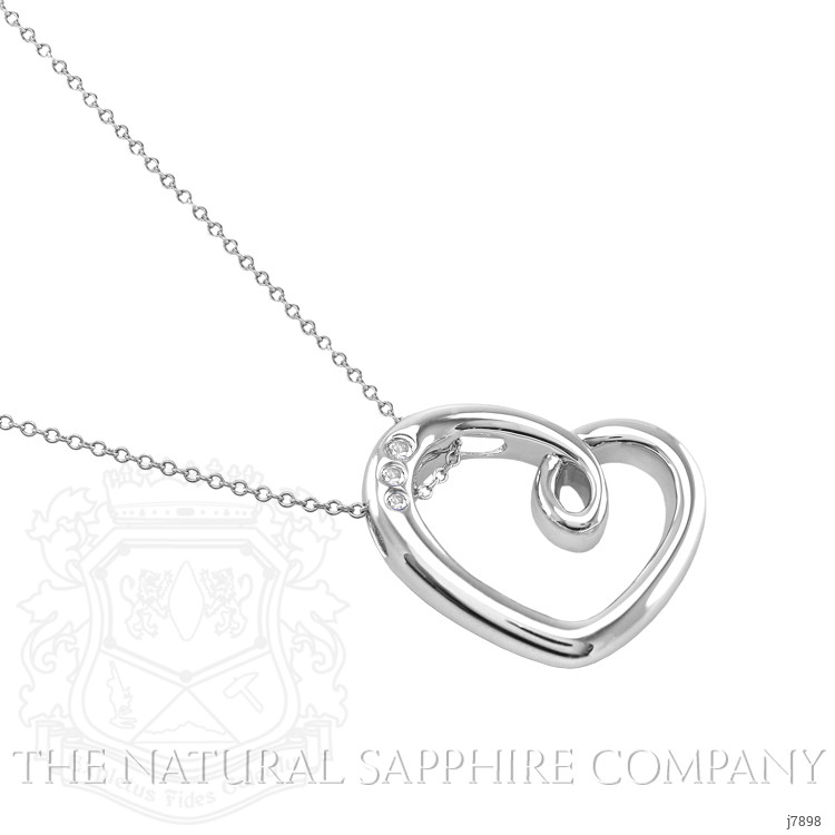 0.15 Ct. White Sapphire Accent Stones Pendant, Silver