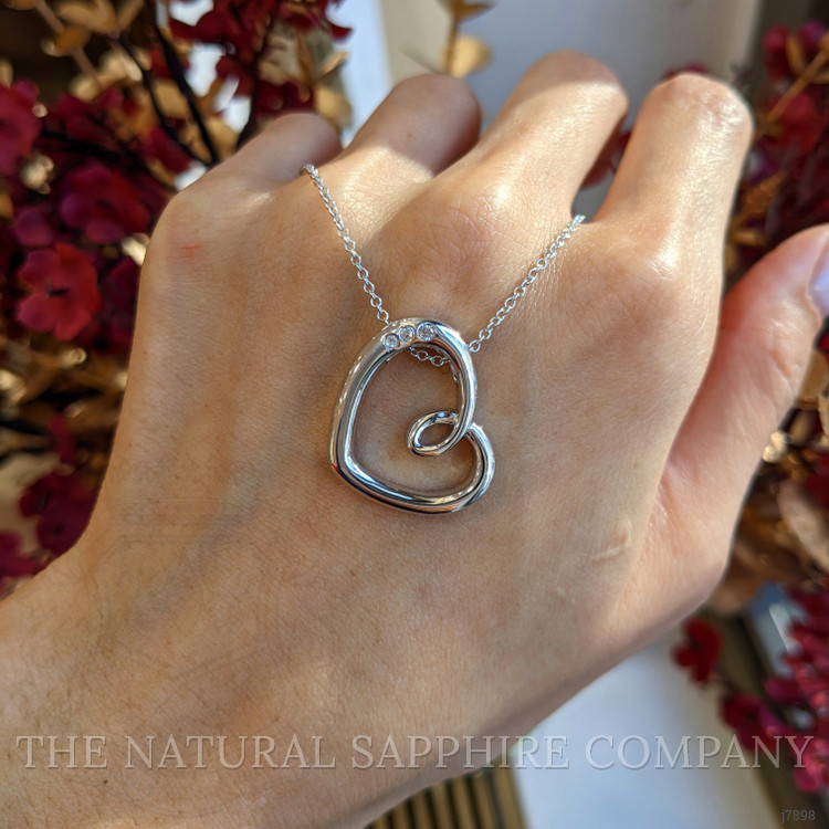 0.15 Ct. White Sapphire Accent Stones Pendant, Silver
