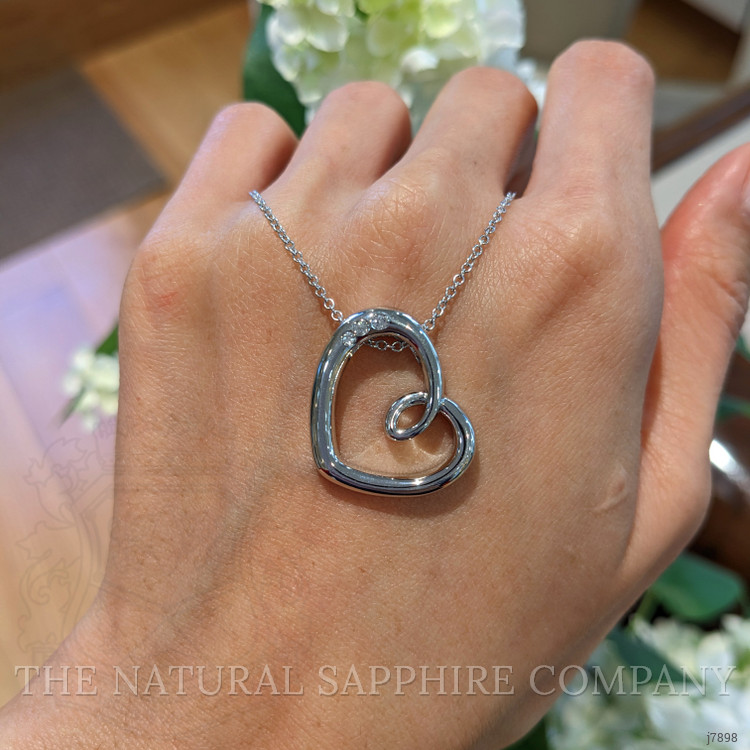 0.15 Ct. White Sapphire Accent Stones Pendant, Silver