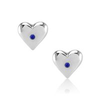 0.04 Ct.Tw. Sapphire Silver earring