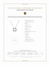 0.08 Ct. Blue Sapphire Accent Stones Pendant, Silver Scan Report