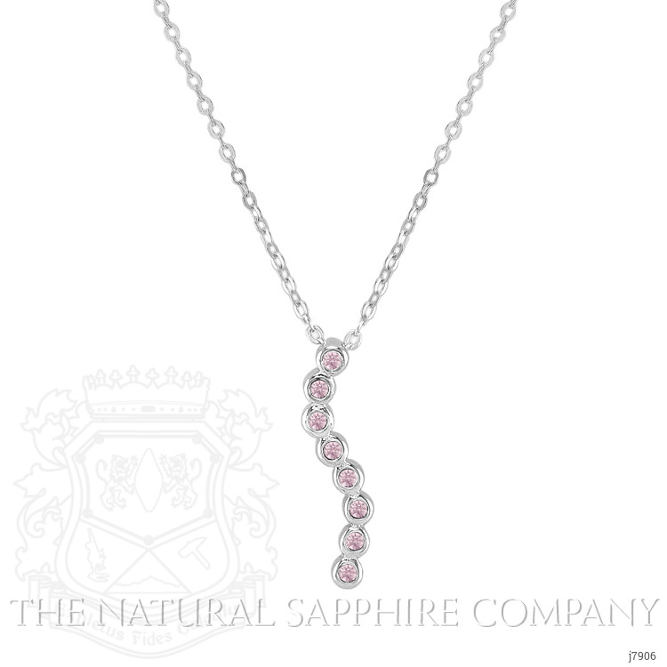 0.16 Ct. Pink Sapphire Accent Stones Pendant, Silver