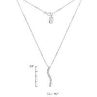 0.16 Ct. Pink Sapphire Accent Stones Pendant, Silver Image