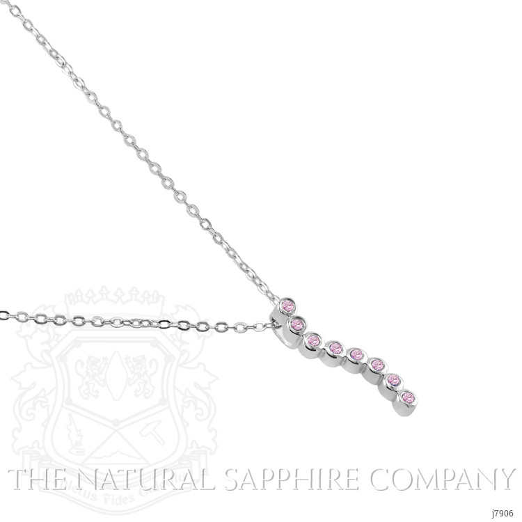 0.16 Ct. Pink Sapphire Accent Stones Pendant, Silver