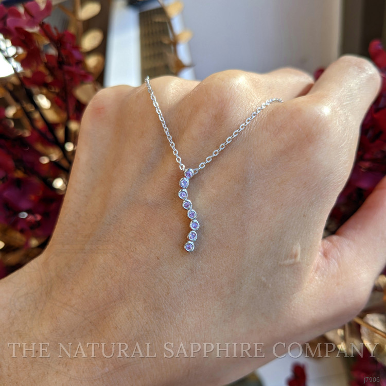 0.16 Ct. Pink Sapphire Accent Stones Pendant, Silver