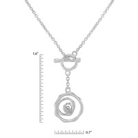 0.04 Ct. White Sapphire Accent Stones Necklace, Silver Image