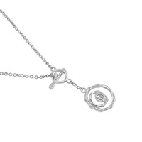 0.04 Ct. White Sapphire Accent Stones Necklace, Silver Image