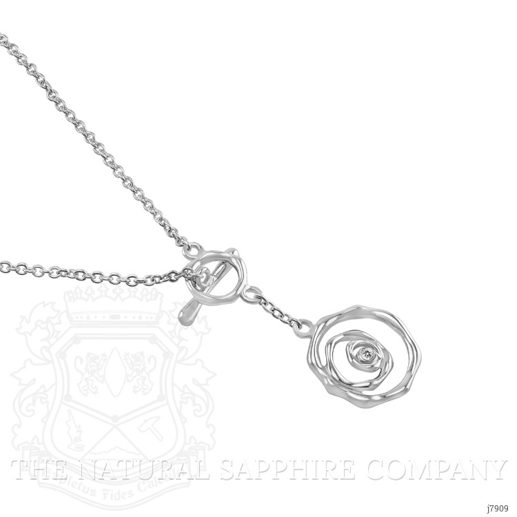 0.04 Ct. White Sapphire Accent Stones Necklace, Silver