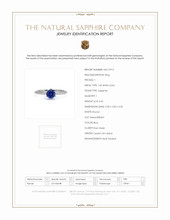 0.65 Ct. Blue Sapphire Solitaire Ring, 14K White Gold Scan Report