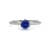 0.65 Ct. Blue Sapphire Solitaire Ring, 14K White Gold Video