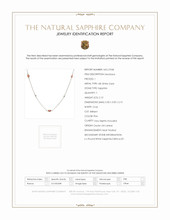 2.10 Ct. Pink Sapphire and White Sapphire Accent Stones Necklace, 18K White Gold Scan Report