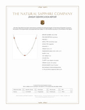 2.10 Ct. Pink Sapphire and White Sapphire Accent Stones Necklace, 18K White Gold Scan Report