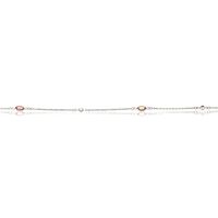 2.10 Ct. Pink Sapphire and White Sapphire Accent Stones Necklace, 18K White Gold Image