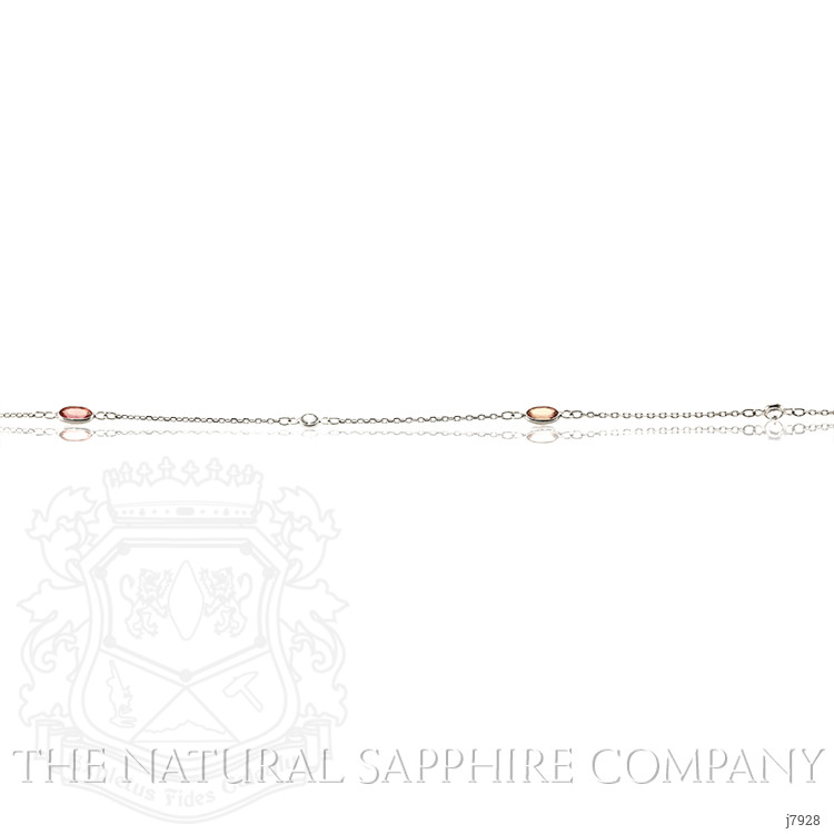 2.10 Ct. Pink Sapphire and White Sapphire Accent Stones Necklace, 18K White Gold