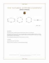 1.65 Ct.Tw.Total Carat Weight Blue Sapphire Bezel Bracelet, 14K White Gold Appraisal