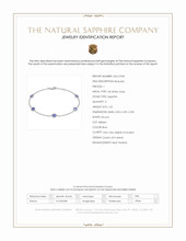 1.65 Ct.Tw.Total Carat Weight Blue Sapphire Bezel Bracelet, 14K White Gold Scan Report