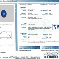 10.13 Ct. Blue Sapphire and Natural Diamond Antique Style Ring, Platinum 950 Scan Report
