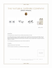 0.40 Ct. Blue Sapphire Solitaire Cufflink, Silver Appraisal