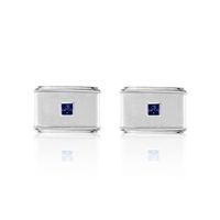 0.40 Ct. Sapphire Silver cufflink