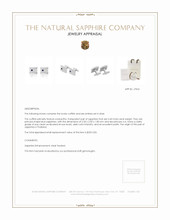 0.40 Ct. Blue Sapphire Solitaire Cufflink, Silver Appraisal