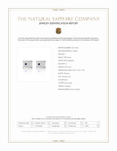 0.40 Ct. Blue Sapphire Solitaire Cufflink, Silver Scan Report