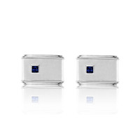 0.40 Ct. Sapphire Silver cufflink