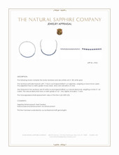 8.24 Ct. Blue Sapphire and Natural Diamond Accent Stones Necklace, 18K White Gold Appraisal