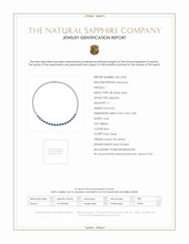8.24 Ct. Blue Sapphire and Natural Diamond Accent Stones Necklace, 18K White Gold Scan Report