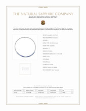 8.24 Ct. Sapphire Natural Diamond Accent Stones Necklace, 18K White Gold Scan Report