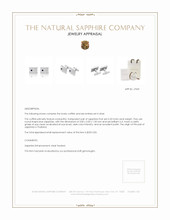 0.20 Ct. Blue Sapphire Solitaire Cufflink, Silver Appraisal