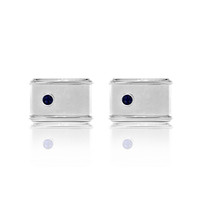 0.20 Ct. Sapphire Silver cufflink