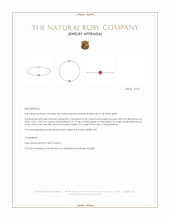 0.45 Ct.Tw.Total Carat Weight Ruby Bezel Bracelet, 14K White Gold Appraisal