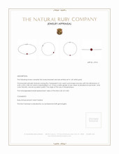 0.45 Ct.Tw. Ruby Bezel Bracelet, 14K White Gold Appraisal