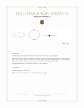 0.45 Ct.Tw.Total Carat Weight Ruby Bezel Bracelet, 14K White Gold Appraisal