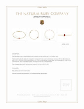 0.45 Ct.Tw. Ruby Bezel Bracelet, 14K Yellow Gold Appraisal