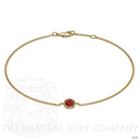 0.45 Ct.Tw. Ruby Bezel Bracelet, 14K Yellow Gold Video