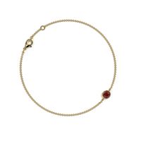 0.45 Ct.Tw. Ruby Bezel Bracelet, 14K Yellow Gold Image