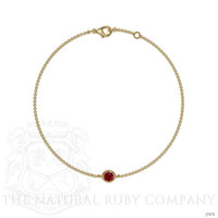 0.45 Ct.Tw. Ruby Bezel Bracelet, 14K Yellow Gold Image