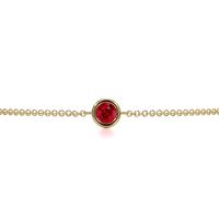 0.45 Ct.Tw. Ruby Bezel Bracelet, 14K Yellow Gold Image