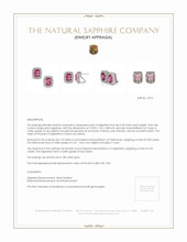 5.50 Ct.Tw. Pink Sapphire and Natural Diamond Pave Earrings, 18K White Gold Appraisal